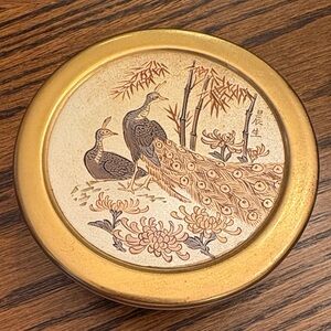 ART of CHOKIN Plates 24k Gold Trim Japanese Trinket Box
